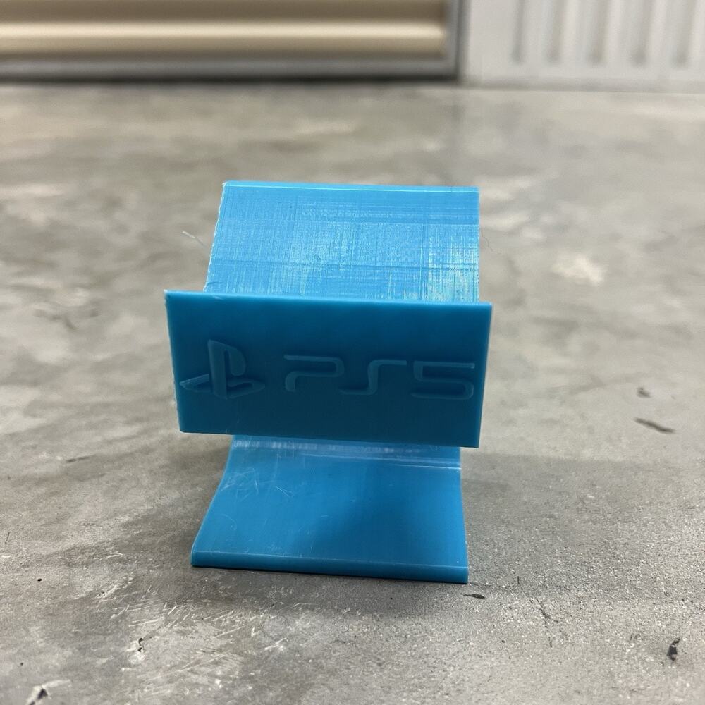 3D Printed Display Stand for PlayStation PS5 DualSense Controller Holder Blue